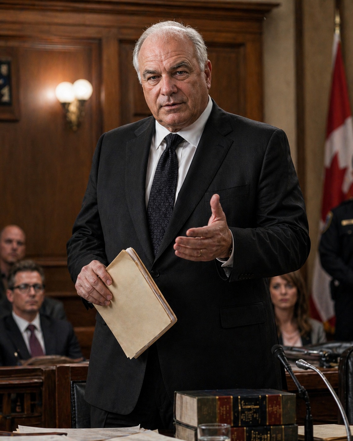 Tony Iavorone addressing the courtroom with authority