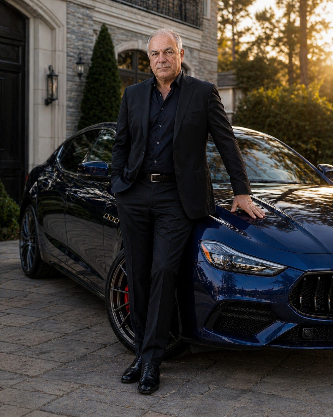 Tony Iavorone standing in front of a luxury Italian car